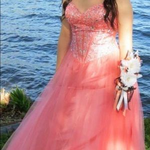 Coral prom dress